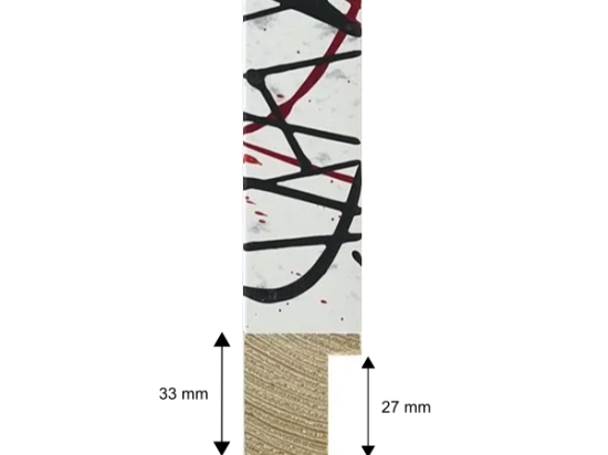 Cadre abstrait noir, rouge et blanc - Style contemporain