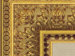 Cadre EMPIRE 83 ornements décoratifs floraux avec Marie-Louise 25 dorure à la feuille de cuivre dorée