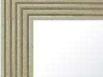 Cadre argent CANNELURE - cadre contemporain finition argentée