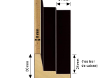 Cadre Caisse-Américaine escalier noir mat avec filet supérieur doré