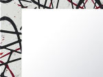 Cadre abstrait noir, rouge et blanc - Style contemporain