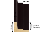 Cadre Caisse-Américaine escalier noir mat