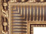 Cadre Empire canaux 112 dorure à la feuille de cuivre dorée