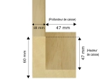 Grande caisse américaine XXL bois brut naturel - hauteur 47 mm