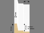Cadre Caisse-Américaine escalier blanc mat